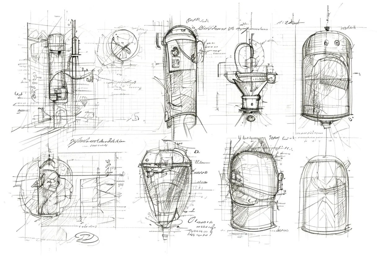 Digitize Hand-Drawn Sketches for Pen Plotting — scanned sketch becoming vector line art illustration