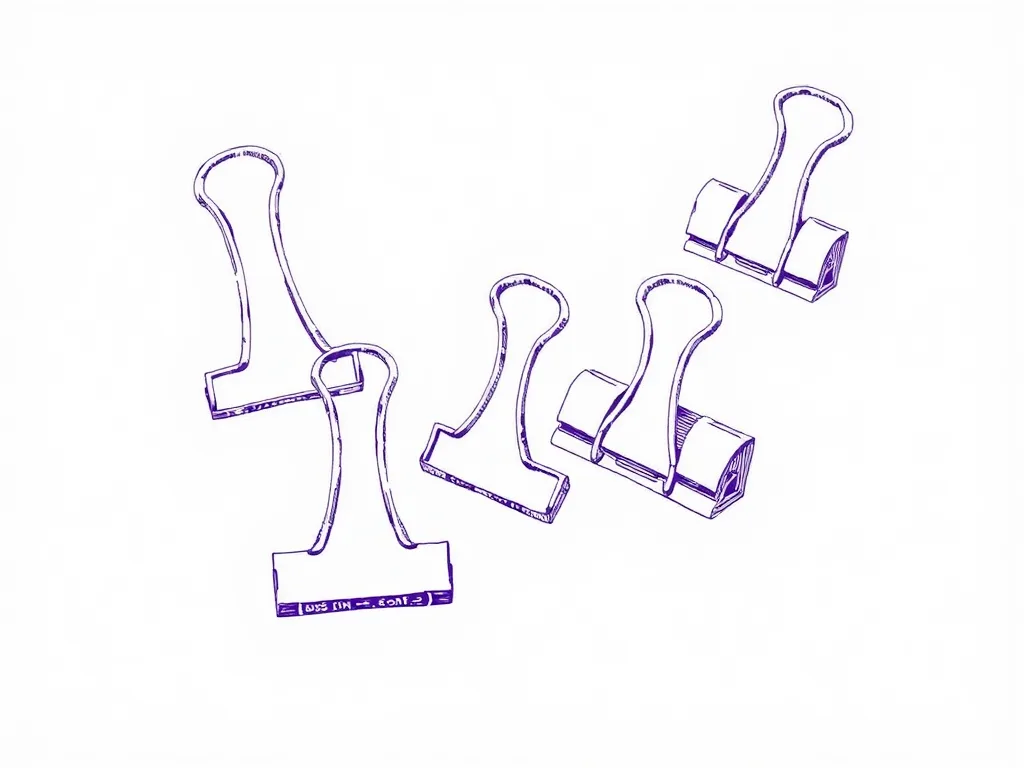 Officemate Binder Clips Assorted Set illustration